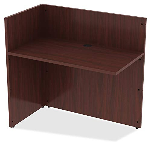 Lorell 59627 Essentials Reception Desk, Mahogany Laminate