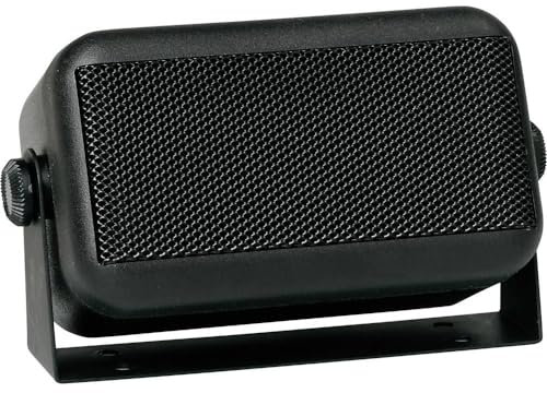 Albrecht CB 250 Funk-Lautsprecher, 5W, 180Hz-12kHz Frequenz-Bereich, 3.5 mm Stecker, Inklusive Montagesatz, 7117, AUX-Anschluss, schwarz, 1 Stück