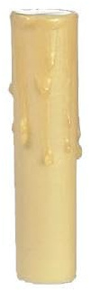 B&P Lamp® 6 Ht., Gold Beeswax Candle Cover, Candelabra Base