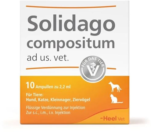 SUC-Kombination von Heel Vet, Solidago compositum ad us. Vet. 10 Ampullen | Natürliche Tierarzneimittel für Hunde und Katzen, Chronische Beschwerden anpacken mit der SUC-Kombination!, Made in Germany