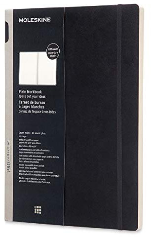 Moleskine Konzeptbuch A4, Blanko, Soft Cover, Schwarz