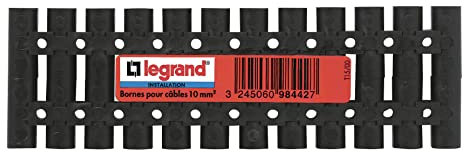 Legrand - Borne de raccordement à broches Suprem - 10mm² - 25A - 2 x 12 bornes - noir