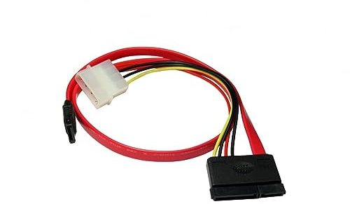 rhinocables SATA Power & Data Combo Cable (Black) | Streamlines Hard Drive Setup, 3GB/S Data Transfer, 4 Pin Molex to 15 Pin SATA, Supports VGA Splitter