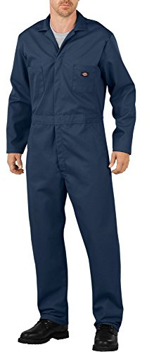 Dickies Men's Long Sleeve Flex Coverall Henley Shirt, Dark Navy V1, LS