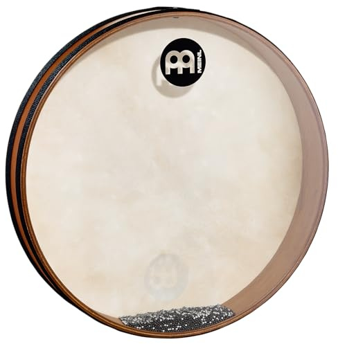 Meinl Percussion Sea Drum Instrument - Medium-Large Hand Drum with Steel Balls and Goat Skin - Diameter 16 Inches - Siam Oak, Brown (FD16SD)