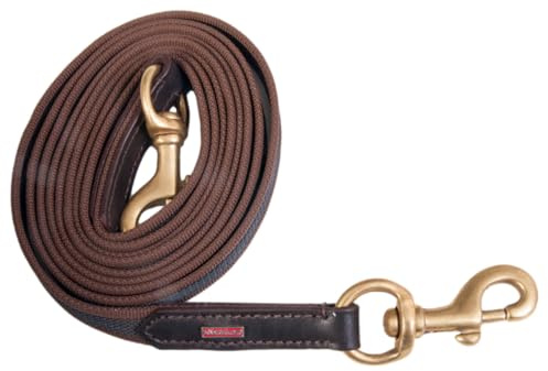Karlslund Geweven Rubber Teugel - Bruin/Messing