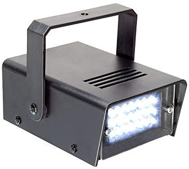 BeamZ Mini Strobe Light - Compact 10W LED Stroboscope Disco Effect Lighting with Adjustable Flash Rate, Mountable DJ Party Lamp, Ideal for Halloween, DJ Events, Home Parties & Stage Effects