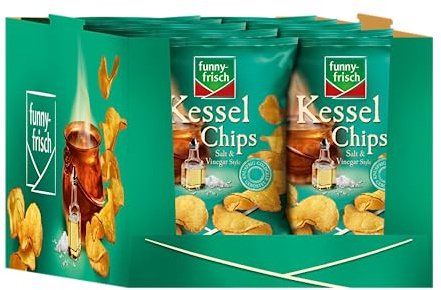 funny-frisch Kessel Chips Salt und Vinegar,10er Pack (10 x 120 g)