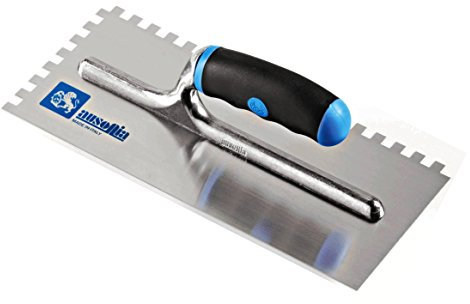 Ausonia - Frattazzo per colla 28x12 manico legno Dente 7,5x7,5 SINISTRO