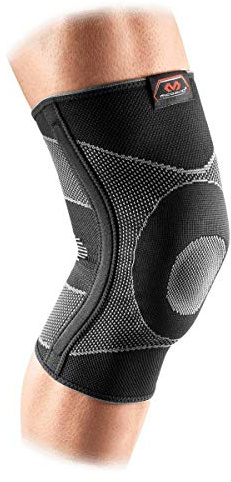 McDavid Elastische 4-Wege-Kniebandage mit Gel-Stütze und Stäben
