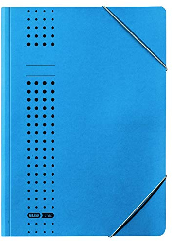 ELBA Eckspanner-Mappe chic, für A4, aus Karton, blau, 25er Pack