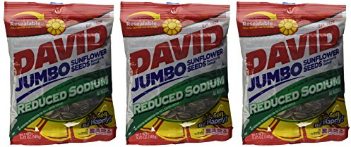 David Sunflower Jumbo Seeds Reduced Sodium 5.25 Ounce (Pack of 3)