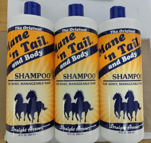 3x Mane 'n Tail and Body for Shiny, Manageable Hair Shampoo 946ml (insgesamt - 2,838L)