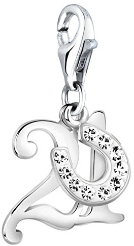 Nenalina 21 Geburtstag Karabiner Charm Anhänger für Bettelarmband aus 925 Sterling Silber 716257-001