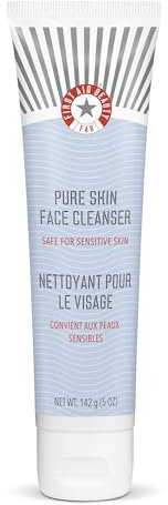 First Aid Beauty - Pure Skin Face Cleanser, Effectively Removes Makeup, Dirt, and Impurities, Gentle Cleanser Leaves Skin Soft & Supple, Safe for Sensitive Skin, Fragrance Free, 142g