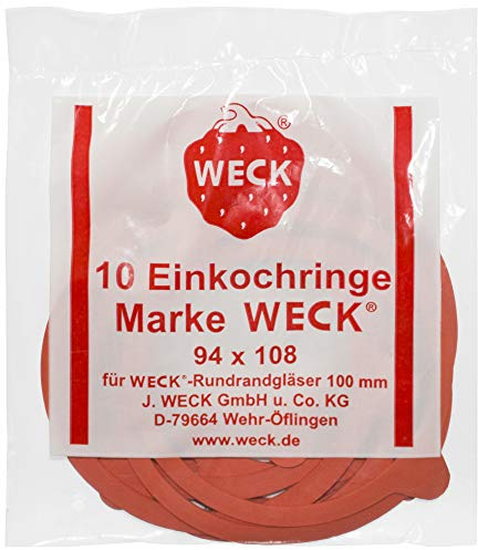 Weck - 10 Stück Frischhalteringe 94 x 108