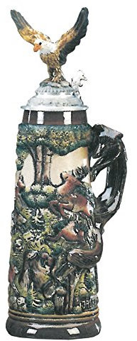 KING Chope de bière allemande aigle chasse 2 litres