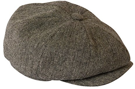 Gamble & Gunn Shelby Kappe aus leichtem Tweed, Anthrazitgrau