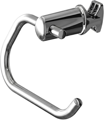 Chrome Toilet Roll Holder for Heated Towel Rail, Clip On Extra Holder