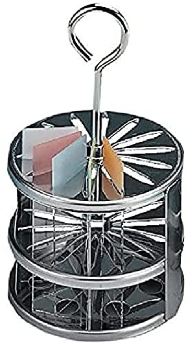 neoLab Edelstahl-Gestell für 14 Objektträger, Rund, Silber, 83 mm Durchmesser, 95 mm Höhe