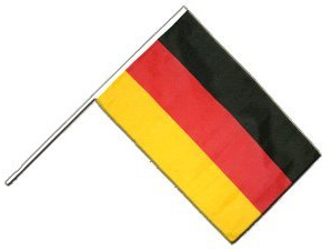 Flaggenfritze® Große Stockflagge Schwenkflagge Deutschland 60 x 90 cm
