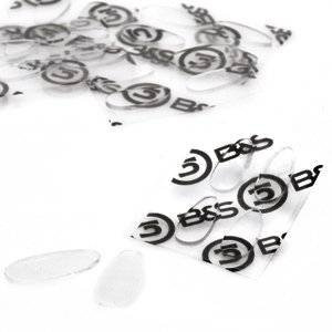 4 Paar (8 Stück) Nasenpads zum Aufkleben aus Silikon - 4 Größen - Höhe 1,0mm (13mm)