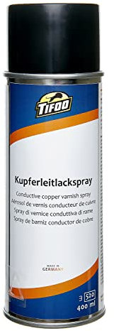 Tifoo Kupferleitlackspray/Leitlackspray mit Kupferpartikeln – metallische Schicht mit Galvanik auf 3-D-Druck erzeugen - Dekolack - Kupferspray - Ersatz für Silberleitlack
