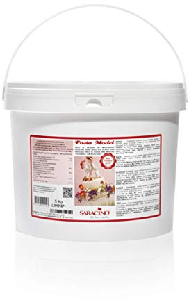 Saracino Sugar Paste Model White Modelling Paste 1 kg Gluten Free Made in Italy