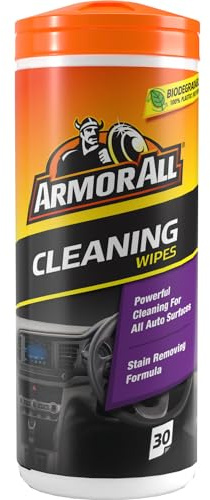 Armor All Cleaning Wipes - 30 Count | Multi Purpose Interior Cleaner for Dashboard, Upholstery & Surfaces, Easy One-Step Clean