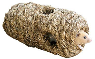 Kerbl Grasrähre mit 6 Lächer Zubehör für Käfig Hamster Unterschlupf Nest aus Heu