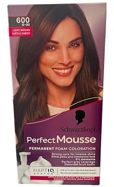 Perfect Mousse permanente Schaumcoloration, 600 Hellbraun, 3er Pack (3 x 1 Stück)