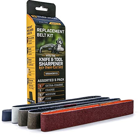 WORK SHARP® - WSKTS Ken Onion Edition bälte kit – premium slipband med kornighet P120, X65, X22, X4 och P6000 – professionella ersättningsband