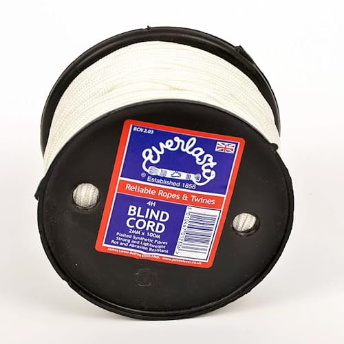 Everlasto White Nylon Blind Cord - 2mm x 100M
