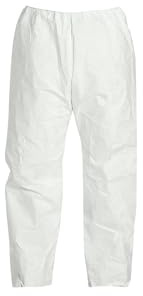 DuPont Tyvek TY350S pantaloni con elastico in vita, XL, White, 50