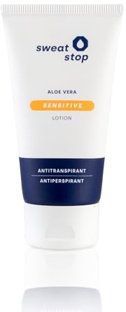 SweatStop Aloe Vera SENSITIVE Antitranspirant Lotion 50ml gegen Schwitzen an Stirn & Gesicht - Antiperspirant Creme bei Gesichtsschweiß für Sie & Ihn