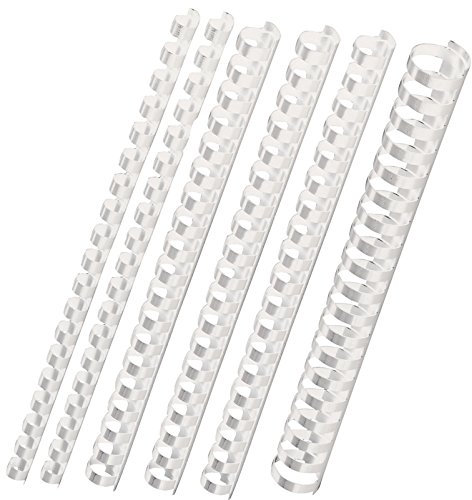 Plastik-Binderücken Sortiment 160-teilig (6-22 mm/max. ca. 190 Blatt), weiß