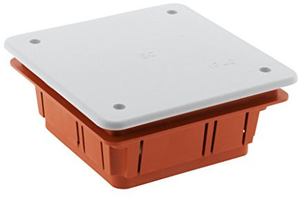 Zenitech - Caja de Derivación para Empotrar - Roja - 92 x 92 x 45 mm - Para Muros Sólidos a Sellar - Instalación Fácil - Compatible con Cables Estándar - Ideal para Bricolaje y Proyectos Eléctricos