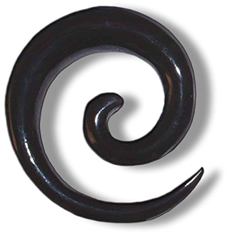 Island Piercings PAAR Dehnungsspirale Spirale Sichel Horn 3mm-6mm