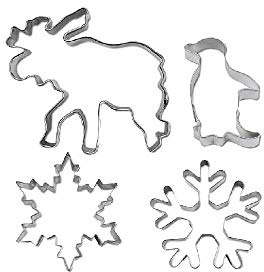 Städter 175198 Ausstechformen Winterlandschaft 4-teilig aus Edelstahl