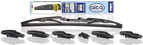 alca® Heckwischerblatt REAR CLASSIC 14 Zoll / 350 mm mit Adapter | Bügel-Heckscheibenwischer für traditionelle Wischerarme, Verzinkter Stahlrahmen, langlebiger Wischergummi & Nanobeschichtung