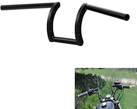 TCMT Black Drag Handlebar 1 Z Bars Fits For Harley Softail Sportster XL Honda Yamaha Suzuki Kawasaki Triumph Indian Victory Choppers Custom Bobbers with 1 Bars