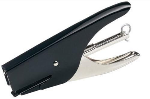 Rapid 10538705 Heftzange S51, Metall, 12 Blatt, vernickelt, schwarz