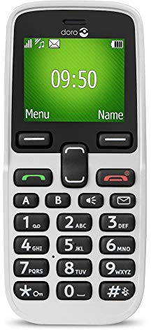 Doro 5030 Unlocked Easy Mobile Phone for Seniors with Basic Functions and Emergency Button (White)