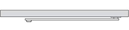 Tesa Assa Abloy GD300FPL Guía Deslizante con funda, Plata