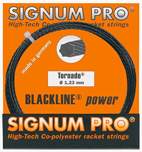 Signum PRO Tornado Corda per Racchetta da Tennis 12 m, Nero, 1,23