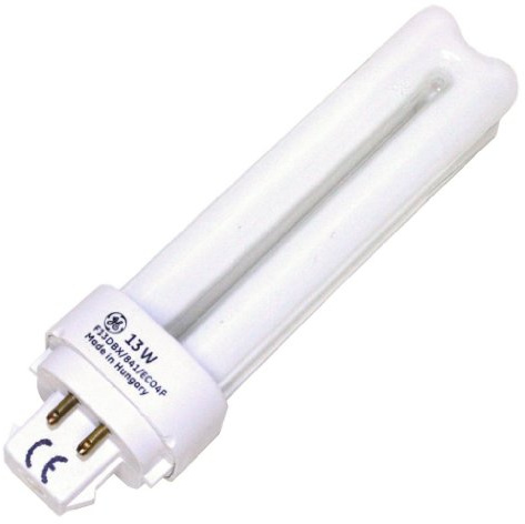 (20 Pack) GE 97597 - F13DBX/841/ECO4P - 13 Watt Quad-Tube CFL Light Bulb, 4 Pin, 4100K