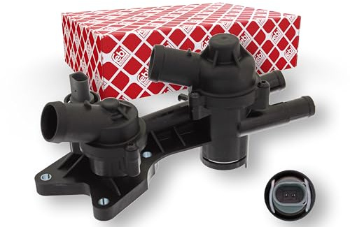 febi bilstein 45081 Thermostat mit Gehäuse, Dichtung und Temperaturschalter, 1 Stück