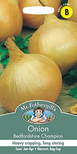 Mr Fothergills Seeds Ltd 19974 Vegetable Seeds, Onion Bedfordshire Champion, Brown,Yellow