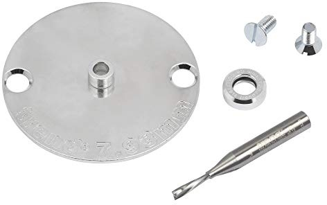 Trend Inlay kit with included 3.2mm 1/4 stc router cutter, guide bush and inlay collar. | Includes A Carbide Down Cut Bit And Guide Bushing For Accurate Inlay Template Routing And Clean, Precise Results, INLAY/KIT/A