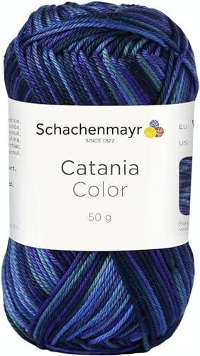 Schachenmayr Catania Color 9801780-00207 pfau Handstrickgarn, Häkelgarn, Baumwolle